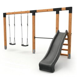 EXIT Linea Robust 110 schommel met rek & glijbaan