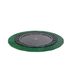 EXIT Dynamic groundlevel trampoline ø305cm met Freezone veiligheidstegels - zwart