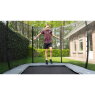 EXIT InTerra groundlevel trampoline 214x366cm met veiligheidsnet - grijs