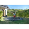 EXIT Dynamic groundlevel sports trampoline ø427cm - zwart