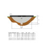 EXIT Silhouette inground trampoline 244x366cm - zwart