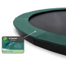 EXIT InTerra groundlevel trampoline ø427cm met veiligheidsnet - groen