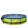 EXIT Lime zwembad ø360x76cm met filterpomp en overkapping en schaduwdoek  - groen
