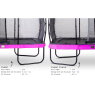 EXIT Elegant Premium trampoline 244x427cm met Deluxe veiligheidsnet - paars