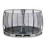 EXIT Elegant inground trampoline ø366cm met Economy veiligheidsnet - grijs