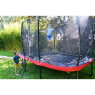 EXIT Elegant trampoline 214x366cm met Economy veiligheidsnet - rood