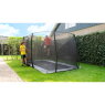 EXIT InTerra groundlevel trampoline 214x366cm met veiligheidsnet - groen