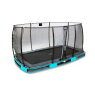 EXIT Elegant inground trampoline 244x427cm met Economy veiligheidsnet - blauw