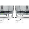 EXIT Elegant trampoline ø305cm met Economy veiligheidsnet - grijs