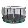 EXIT Elegant Premium inground trampoline ø427cm met Deluxe veiligheidsnet - groen