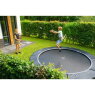 EXIT Dynamic groundlevel trampoline ø305cm met Freezone veiligheidstegels - zwart