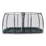 EXIT InTerra groundlevel trampoline 244x427cm met veiligheidsnet - groen