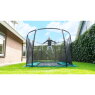 EXIT Supreme groundlevel trampoline 214x366cm met veiligheidsnet - grijs