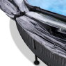 EXIT Black Wood zwembad ø300x76cm met filterpomp en schaduwdoek - zwart