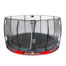 EXIT Elegant inground trampoline ø366cm met Economy veiligheidsnet - rood