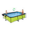 EXIT Lime zwembad 300x200x65cm met filterpomp en overkapping - groen