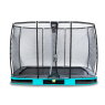 EXIT Elegant Premium inground trampoline 214x366cm met Deluxe veiligheidsnet - blauw