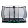 EXIT Elegant Premium inground trampoline 244x427cm met Deluxe veiligheidsnet - groen