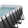 EXIT Black Leather zwembad 400x200x100cm met filterpomp - zwart