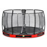 EXIT Elegant Premium inground trampoline ø427cm met Deluxe veiligheidsnet - rood