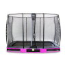 EXIT Elegant inground trampoline 214x366cm met Economy veiligheidsnet - paars