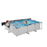 EXIT Soft Grey zwembad 300x200x65cm met filterpomp en schaduwdoek - grijs