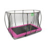 EXIT Silhouette inground trampoline 244x366cm met veiligheidsnet - roze