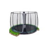 EXIT InTerra groundlevel trampoline ø305cm met veiligheidsnet - groen