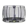 EXIT Elegant inground trampoline ø305cm met Economy veiligheidsnet - grijs