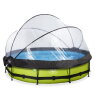 EXIT Lime zwembad ø360x76cm met filterpomp en overkapping en schaduwdoek - groen