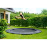 EXIT Dynamic groundlevel trampoline ø366cm met Freezone veiligheidstegels - zwart