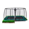 EXIT Supreme groundlevel trampoline 214x366cm met veiligheidsnet - groen