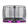 EXIT Elegant Premium inground trampoline 214x366cm met Deluxe veiligheidsnet - paars