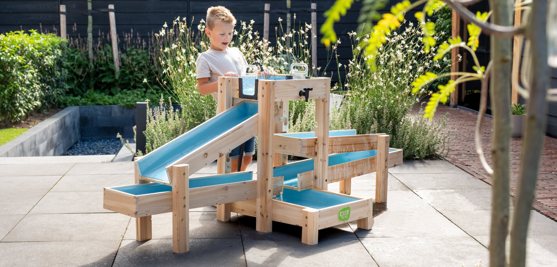 water play, outdoor toy, kids garden fun, learning through play, pump and sluice