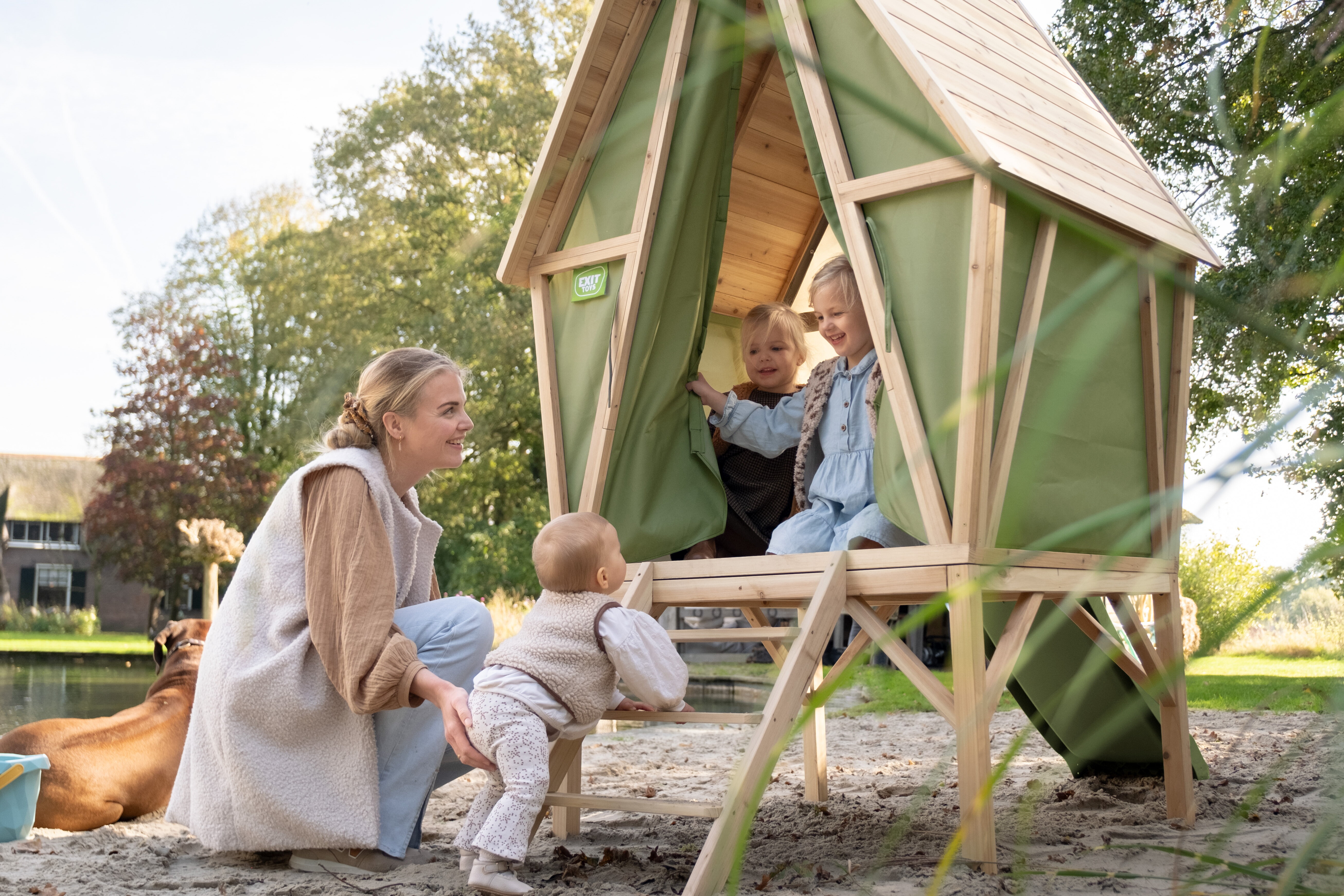 Een kampeersfeertje in eigen tuin